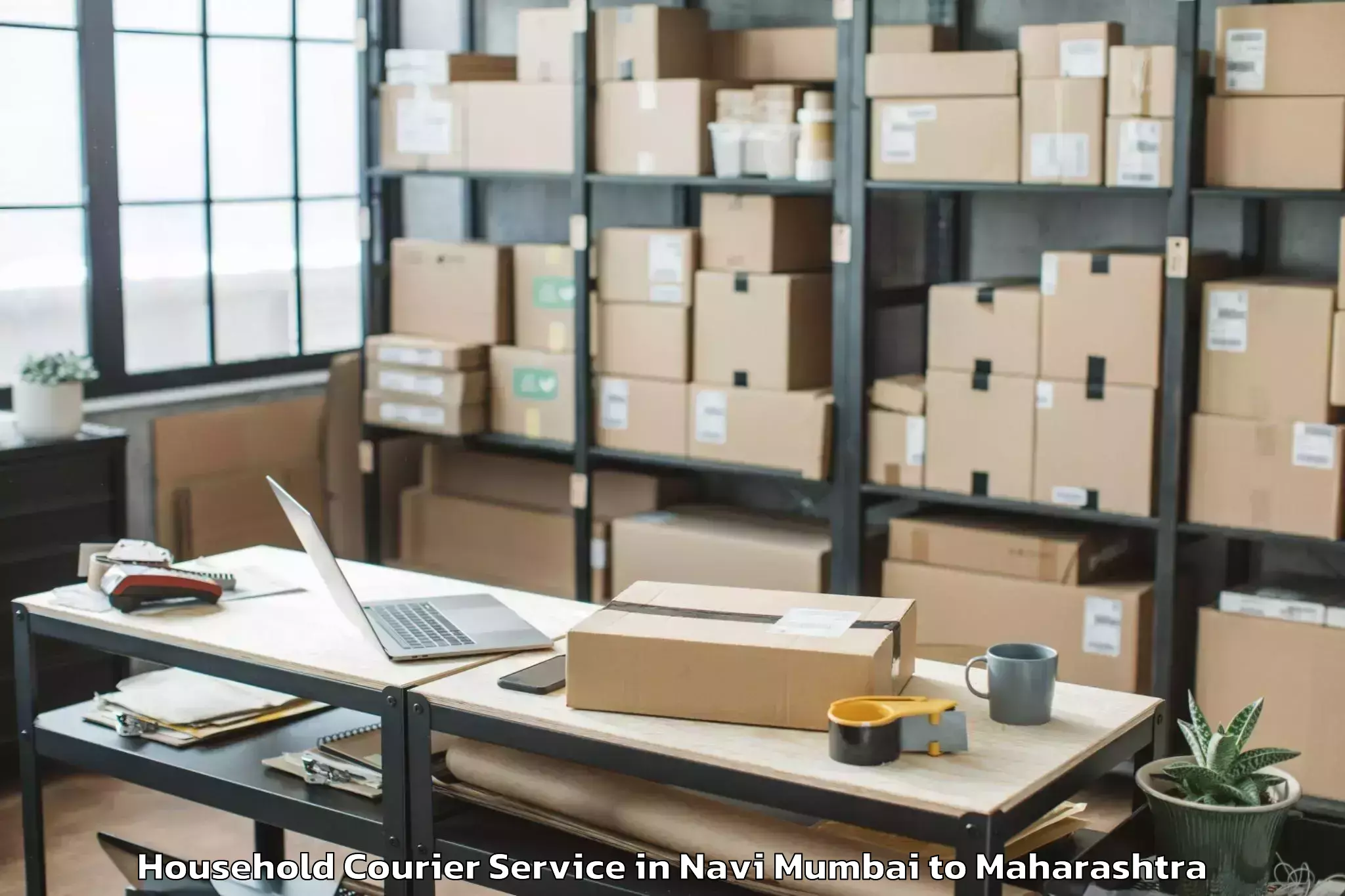 Hassle-Free Navi Mumbai to Hadgaon Household Courier